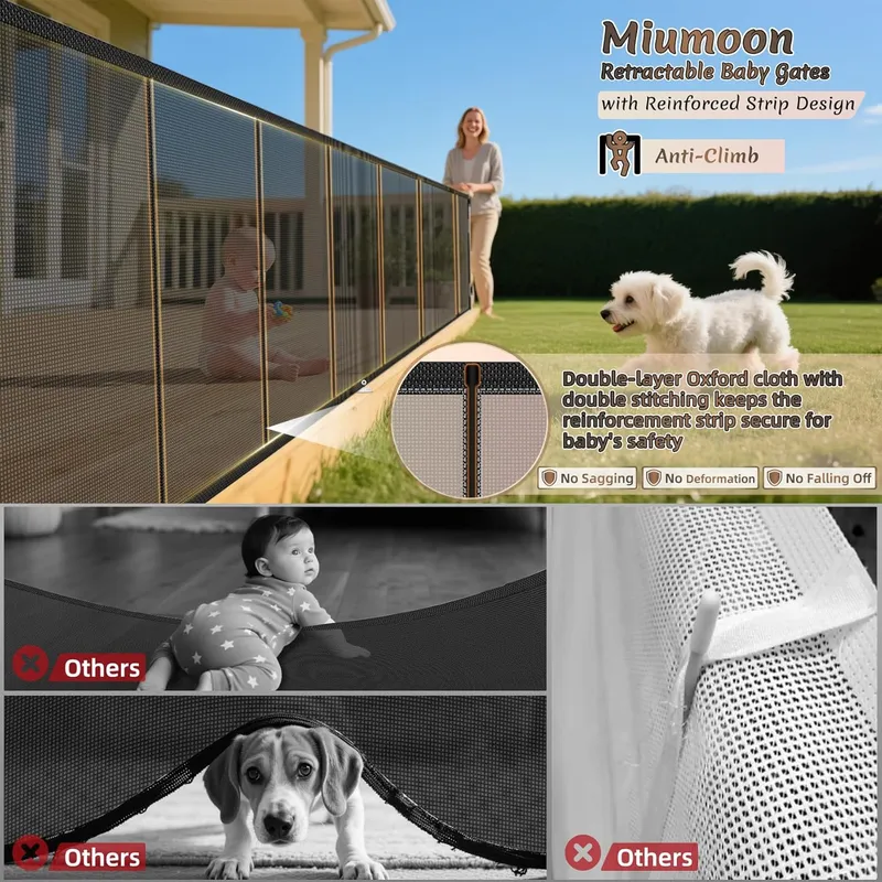 Miumoon 200 inch Retractable Baby Gates