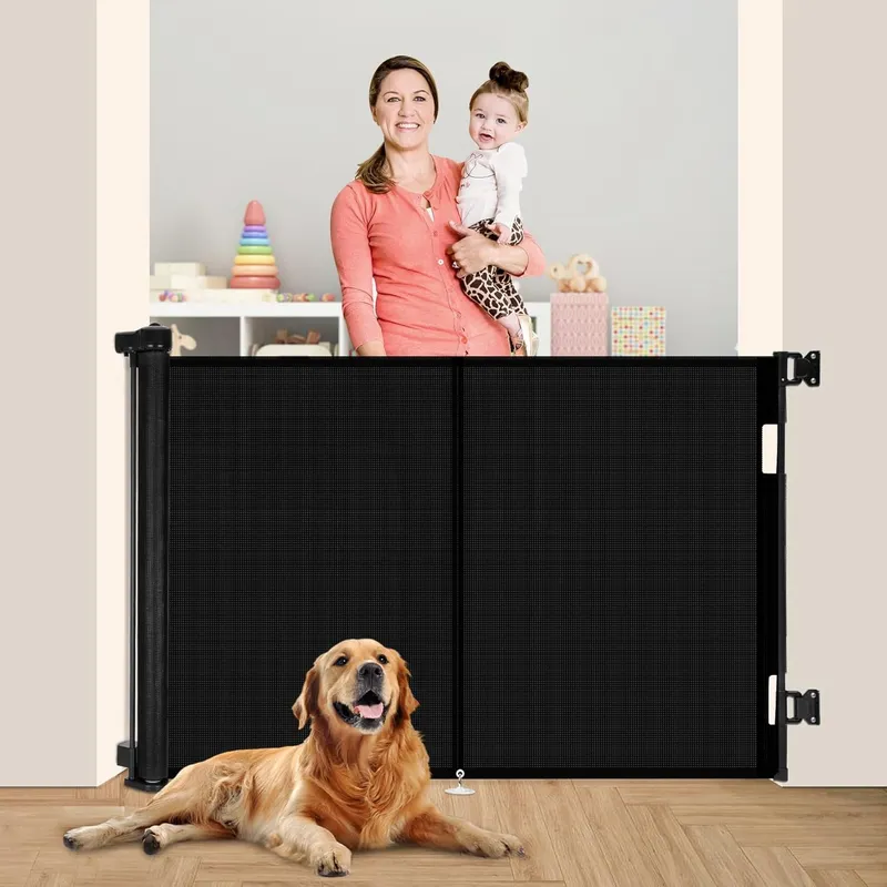 Miumoon 59 inch Retractable Baby Gates 42 inch Tall
